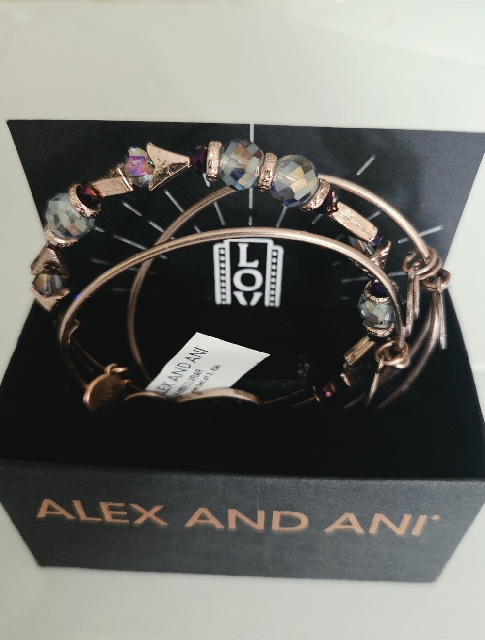 Alex And Ani 3 Love Set Bracelets
